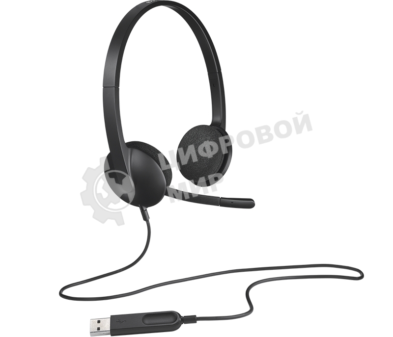 Гарнитура проводная Logitech Headset H340 USB graphite