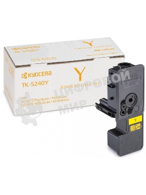 Картридж лазерный Kyocera TK-5240Y (1T02R7ANL0) желтый для P5026cdn/cdw, M5526cdn/cdw 3000 стр.