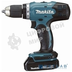 Дрель-шуруповерт Makita DDF453SYE ак 18В,2х1.5А·ч Li-ion,БЗП-13мм,0-400\1300об\м,42\27Нм,1.8кг,чем
