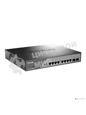 Коммутатор сетевой Smart L2 Surveillance Switch 8х1000Base-T PoE 802.3bt 90W, 2x1000Base-X SFP, PoE Budget 242W, Long-range PoE up to 250m