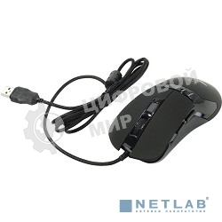 Мышь проводная Oklick 865G черный/черный оптическая (2400dpi) USB игровая (5but)