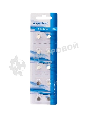 Батарейки щелочные/алкалиновые Gembird Gb-LR41-10B, тип LR41(AG3), 10шт, блистер