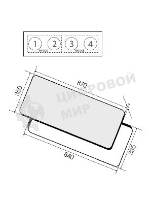 Индукционная варочная панель Elica, 87см, две Bridge zone, сенсорное управление, 9 уровней мощности, Booster, индикатор остаточного тепла, распознование посуды, пауза, подогрев, таймер, черный