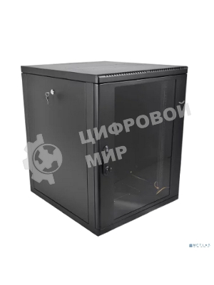 Шкаф коммутационный ЦМО (ШРН-М-15.500-9005) настенный 15U 600x520 мм пер. дв. стекл. 130 кг черный 456 мм 24.66 кг 180 град. 745 мм