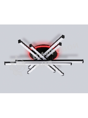 Потолочный светодиодный светильник Ambrella light FL6272 BK черный 76W 3000K-6400K+RGB 700*615*135 (ПДУ ИК)