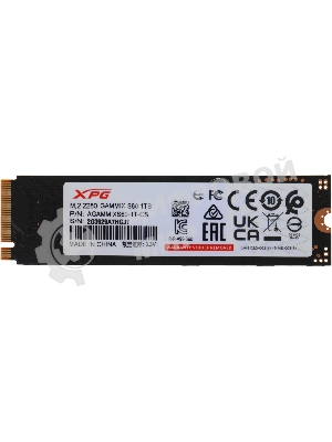 Накопитель SSD ADATA XPG GAMMIX S60, 1Tb, PCIe 4.0 x4, M.2 2280, NVMe, R/W 5000/3200, с радиатором