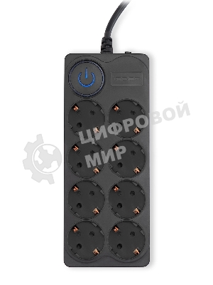 Сетевой фильтр Ippon BK-8-EU-5-10-B 5 м, 8 розеток, черный, коробка