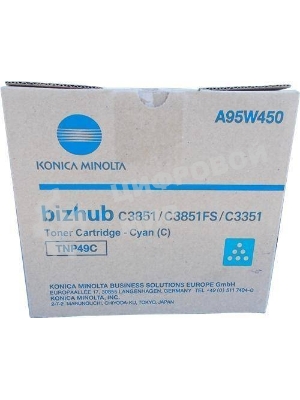 Тонер-картридж Konica-Minolta bizhub C3351/C3851 синий TNP-49C