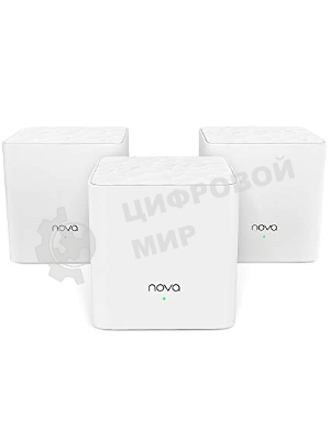 Двухдиапазонная Wi-Fi Mesh система Tenda nova MW3 (3 роутера) АС1200, 2 порта fast ethernet RJ45