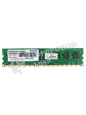 Оперативная память Patriot Signature PSD34G16002, DDR3, 4GB (1x4 GB), 1600 MHz, CL11