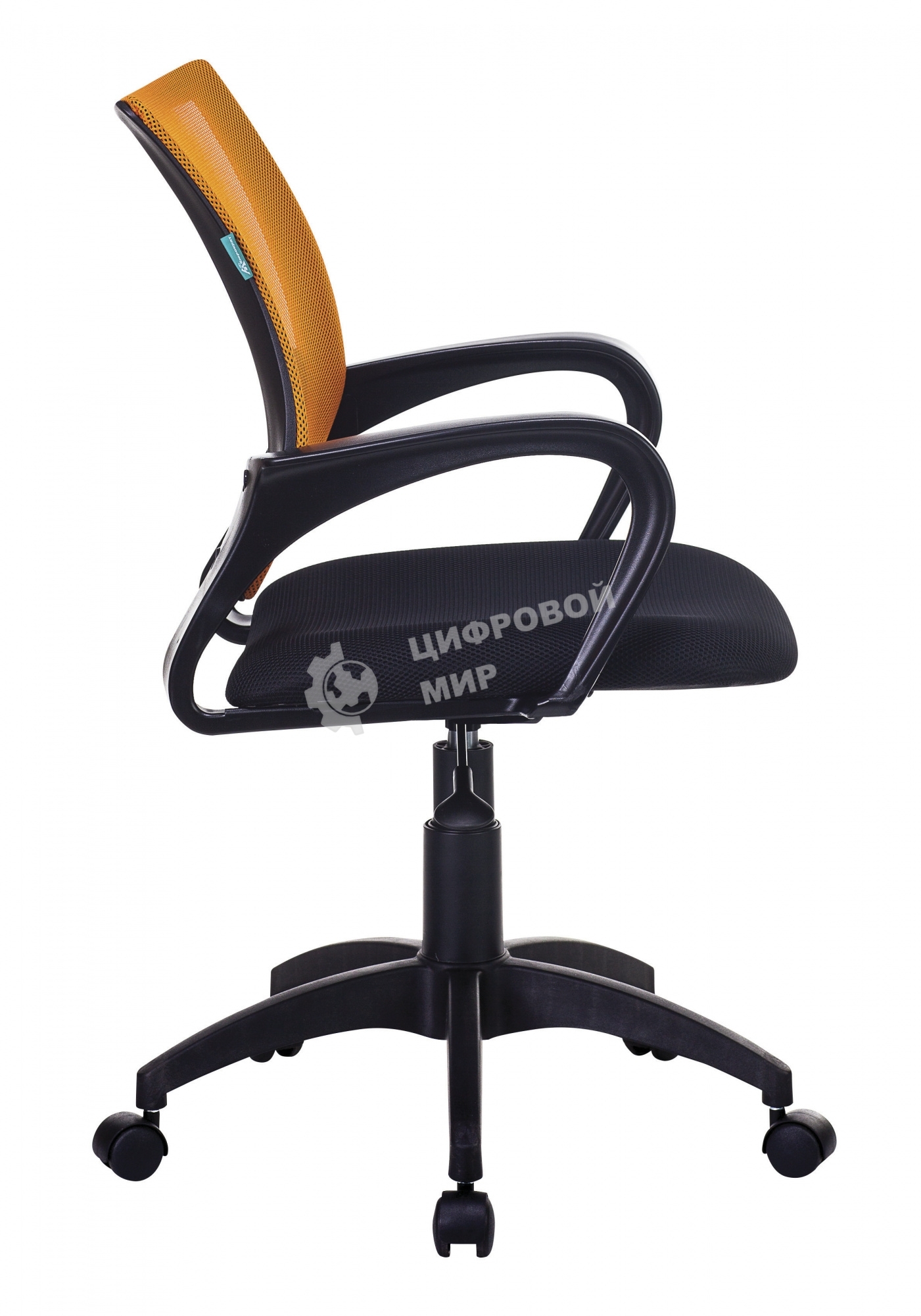 Кресло компьютерное Бюрократ CH-695NLT оранжевый TW-38-3 сиденье черный TW-11, сетка/ткань, крестовина пластик