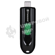 Флешка USB Transcend JetFlash 790C (TS128GJF790C), 128Gb, USB 3.2, R/W 90/60, черный/зеленый