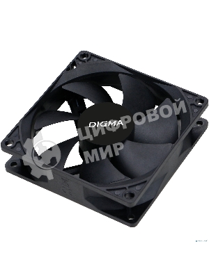 Вентилятор для корпуса Digma DFAN-90 черный, 90 мм, 1800 об/мин, 23 дБ, 3 pin