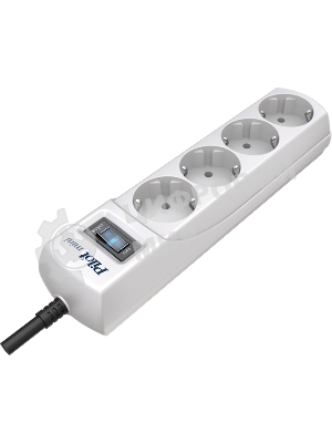 Сетевой фильтр Pilot mini 1.8 м, 4 розетки, белый, коробка