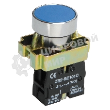 Кнопка управления IEK LAY5-BA61 без подсветки синяя 1з.