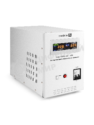Стабилизатор напряжения ExeGate Expert Turbo AST-15000 (15000ВА, вход 80-260В, цветной дисплей, выход 220В±8%, КПД 98%, 5 уровней защиты, задержка, усиленный метал. корпус, клем.колодка, RTL)