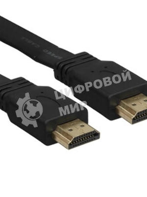 Кабель PERFEO HDMI A вилка - HDMI A вилка, плоский, ver.1.4, длина 2 м. (H1302)