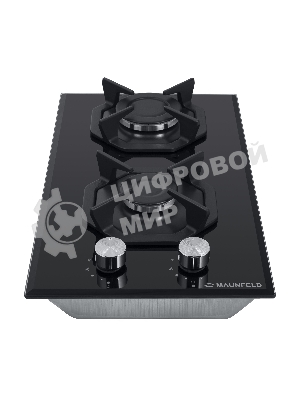 Газовая варочная панель Maunfeld EGHG.32.2CB/G, 2 конфорки, закаленное стекло, черный