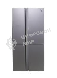 Холодильник Sharp SJ-FS97VSL серебристый трехкамерный 393/207 л морозилка снизу