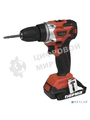 Дрель-шуруповерт Парма ДША-02А-1512/2Li, 12 В, 2 Ач, 23 Нм, бесщеточный