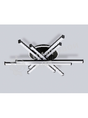 Потолочный светодиодный светильник Ambrella light FL6272 BK черный 76W 3000K-6400K+RGB 700*615*135 (ПДУ ИК)