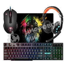 Игровой комплект Defender Гарнитура, мышь, клавиатура, ковер MKP-118