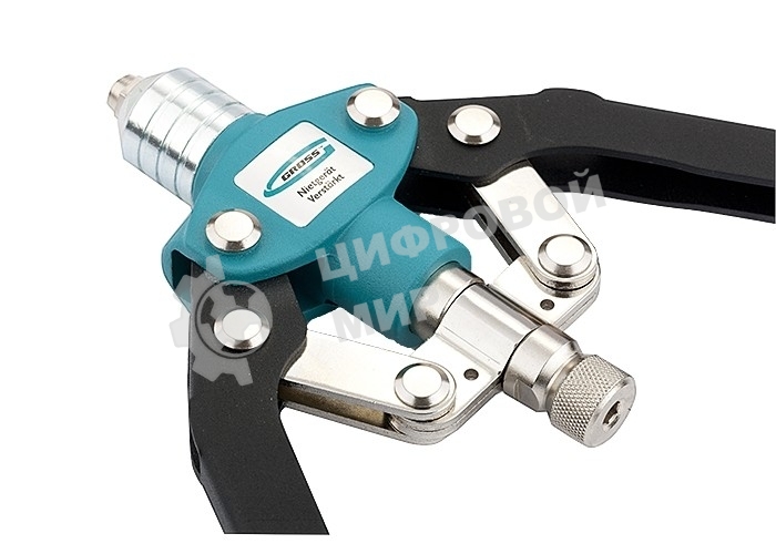 Заклепочник двуручный Gross 40409 усиленный 520 мм, удлин. рукоятки, для заклепок 3,2-4,0-4,8-6,0-6,4