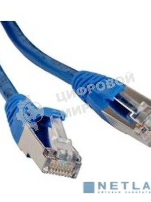 Патч-корд Hyperline PC-LPM-STP-RJ45-RJ45-C5e-1.5M-LSZH-BL Патч-корд F/­UTP, экранированный, Cat.5е, LSZH, 1.5 м, синий