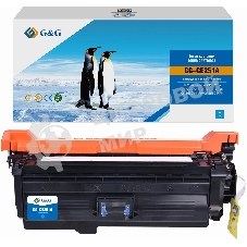 Картридж лазерный G&G GG-CE251A CE251A голубой (7000 стр.) для HP CLJ CP3525n/CP3525dn/CP3525X/CP3520/CM3530fs MFP/CM3530 MFP