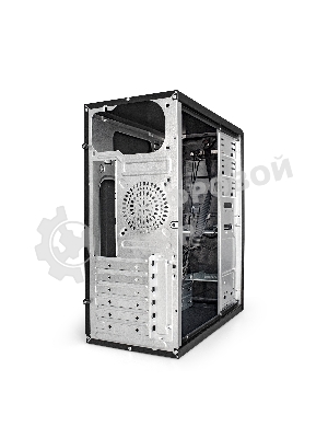Компьютерный корпус Miditower ExeGate CP-601 Black, ATX, (без БП), 2хUSB, Audio