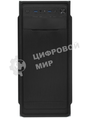 Компьютерный корпус Miditower ExeGate XP-332UC-UNS350 (ATX, БП UNS350 с вент. 12см, 2хUSB 3.0/1хTypeC, аудио, черный)