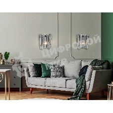 Светильник Ambrella light LH31207/2 SN/SM сатин никель/дымчатый E14*2 max 40W 220*150*270