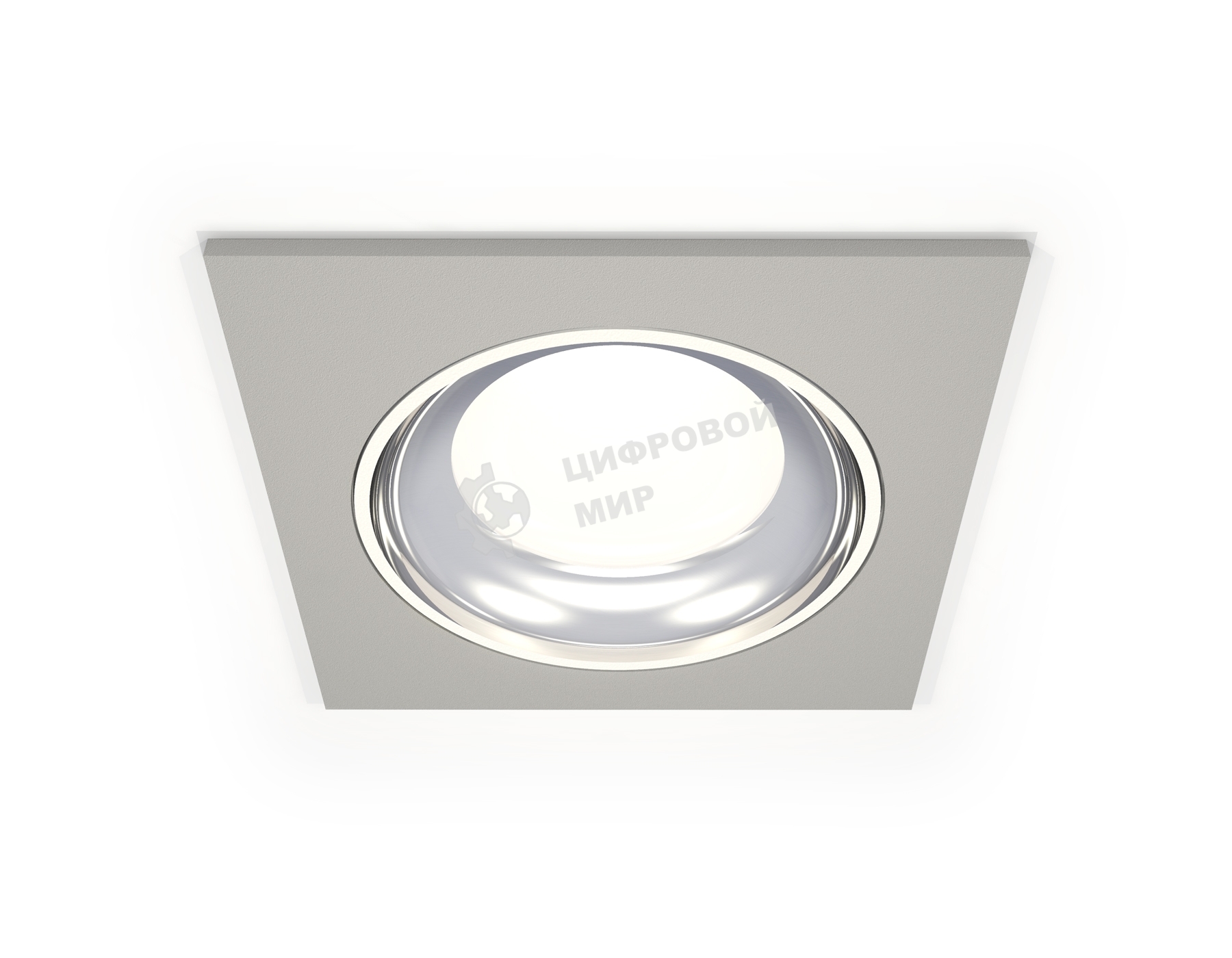 Комплект встраиваемого светильника Ambrella light XC7633061 SGR/PSL серый песок/серебро полированное MR16 GU5.3 (C7633, N7022)
