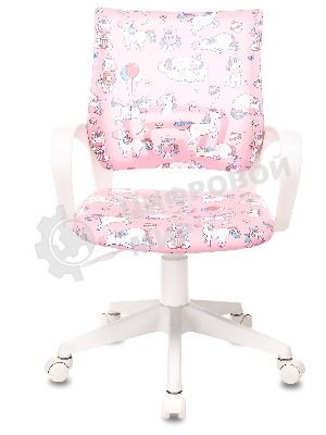 Кресло Бюрократ BuroKIDS 1 W розовый, ткань, 120 кг