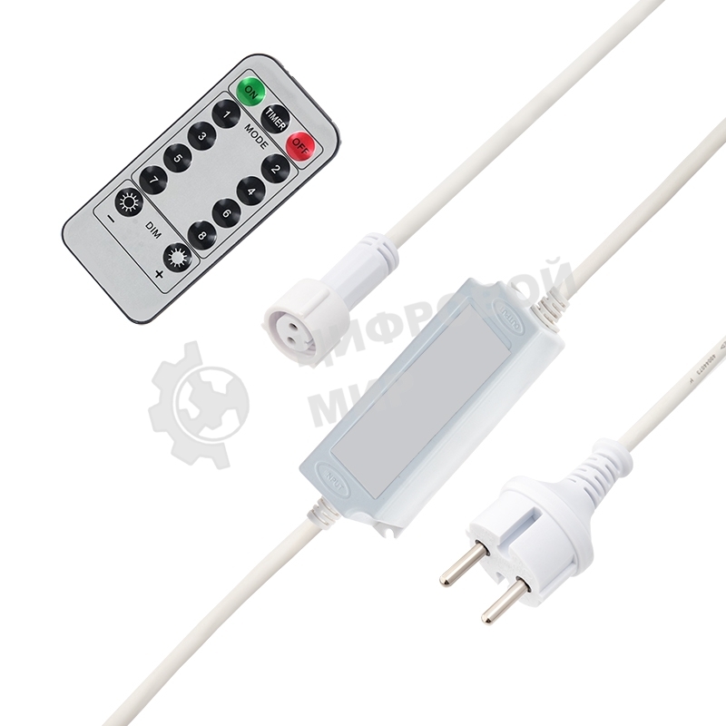 Контроллер с радиопультом для уличных гирлянд Neon-night Сеть и Твинкл, белый