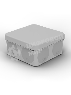 Коробка распаячная Rexant для прямого монтажа ОУ, HF, 80х80х40мм, IP67 (мембранные вводы)