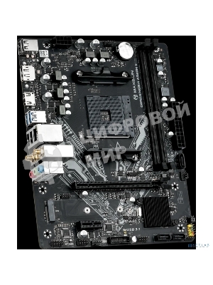 Материнская плата Maxsun MS-Challenger A520M-K WIFI, AM4, AMD A520, 2xDDR4, 3xSATA, 1xM.2, 1xPCIe 3.0 x16, 1xPCIe x16, 1xHDMI, 1xDP, 1xRJ45, Wi-Fi, Bluetooth, 2xUSB-A 5Gbps, 4xUSB-A 2.0, 3x3.5 мм, 5.1, mATX