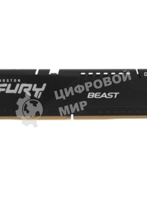 Оперативная память Kingston Fury Beast, DDR5, 16Gb (1x16Gb), 6000MHz, CL36, DIMM, с радиатором, черный