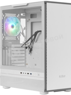 Компьютерный корпус PCCooler IE200 WH, Tempered Glass Full Tower, белый, TG, SPCC, 1x120мм ARGb E-ATX, ATX, mATX, mITX 180/380/220мм 4x2.5