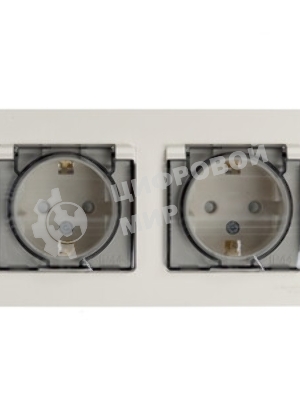 Розетка 2-ая с/з, со шторками, в сборе, IP44 GSL000247 Schneider Electric Glossa Бежевый