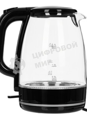 Чайник электрический BRAYER BR1030, 2200 Вт, 1.7 л, стек л,корп,автоотк л,при.закип,подсвет