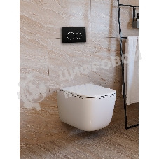 Инсталляция с унитазом комплект BAU PRO 6 в 1: унитаз подвесной безободковый торнадо Bau Dream 51х35, быстросъемное сиденье микролифт, кнопка смыва BAU Dream, черный матовый