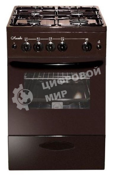 Плита газовая Лысьва ГП 400 МС -2у коричневый, конфорок 4 газовых, духовка 57 л, 50 см x 84 см x 60 см