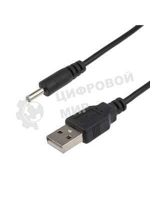 Кабель Rexant USB штекер - DC разъем питание 1,4х3,4 мм, спираль 1,5 м