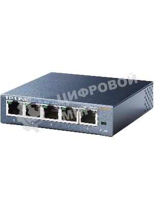Коммутатор TP-Link SOHO TL-SG105 5-port Desktop Gigabit Switch, 5 10/100/1000M RJ45 ports, metal case