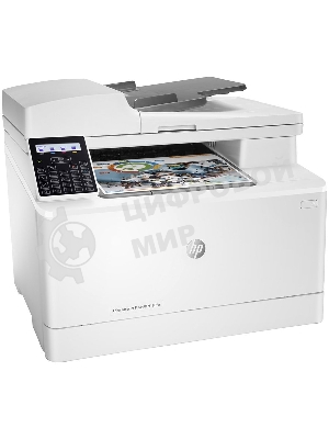 МФУ лазерное HP Color LaserJet Pro M183fw (7KW56A), A4, цветной, печ. до 16 стр/мин., скан. до 15 стр/мин. (ч/б) 8 стр/мин. (цвет), 600 x 600 dpi (печать) 1200x1200dpi (скан.), USB, RJ-45, Wi-Fi, Air Print, Mopria