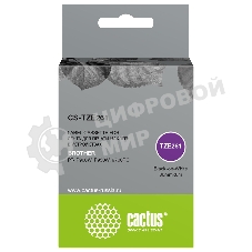 Картридж ленточный Cactus CS-TZE261 TZe-261 черный шрифт, белый фон (36 мм, 8 м) для Brother PT- P900W, P950W, 9700PC