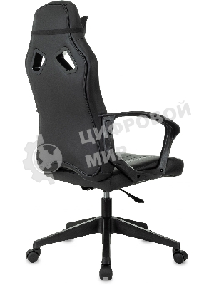 Кресло игровое Бюрократ Zombie 50 черный эко.кожа крестов. пластик