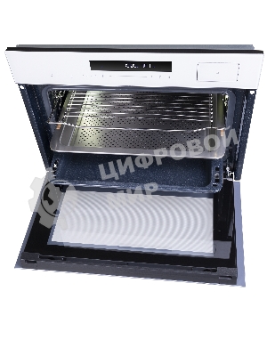 Духовой Шкаф электрический с паром Maunfeld MCMO5016STGW, 50л, дверца с 2 стеклами, белый