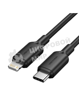 Кабель Vention USB 2.0 CM/Lightning 8M для iPad/iPhone 3A - 1м. черный